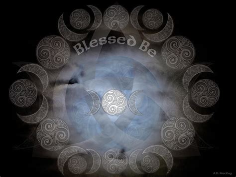 Celtic Triple Moon Goddess Mandala Digital Art By Celtic Artist Angela