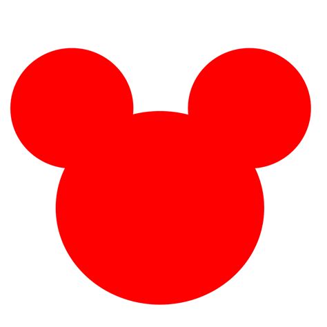 Red Mickey Mouse Silhouette Clip Art Library