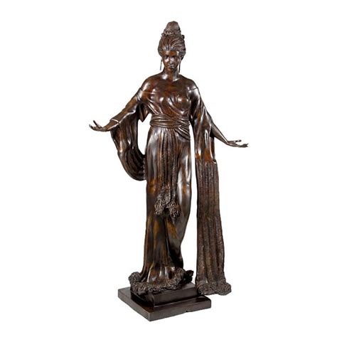 Bronze 1940s Art Deco Lady Sculpture Metropolitan Galleries Inc