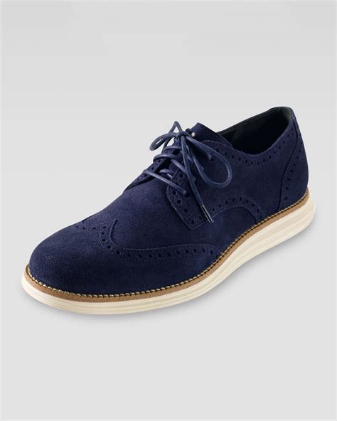 Explore neiman marcus for contemporary cole. Lyst - Cole Haan Lunargrand Wingtip in Blue for Men