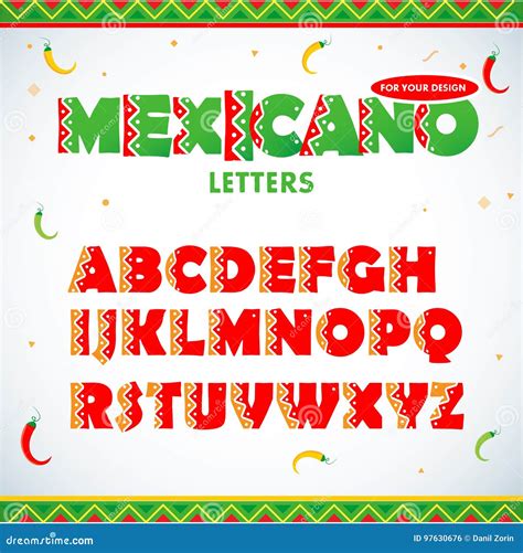 Mexican Alphabet Part 1 Vector Illustration 25905706