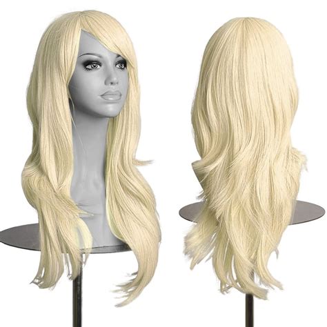 Women Lady Long Hair Wig Curly Wavy Synthetic Anime Cosplay Party Full