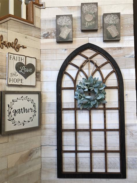 Farmhouse Frame Heirloom Faux Window Arched Stained Custom Etsy