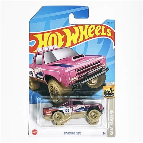 Hot Wheels 2023 87 Dodge D100 Pink Baja Blazers
