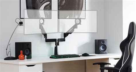 Echogear Dual Monitor Desk Mount For Gaming And Office Monitors