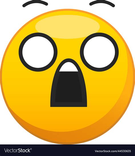 Shocked Face Emoji For A Chat Royalty Free Vector Image