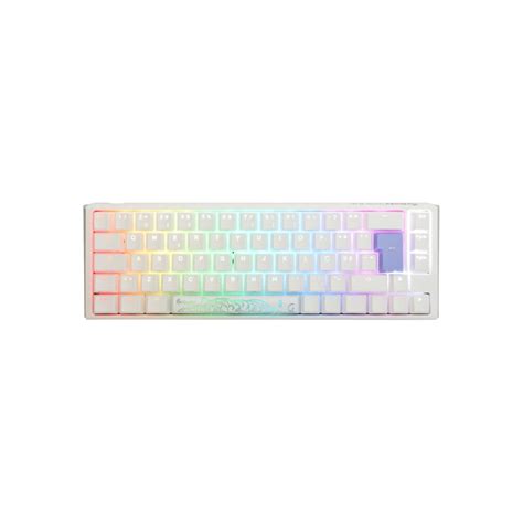 Teclado Ducky One Classic Sf Pure White Hot Swappable Mx Silent Red Rgb Pbt Mec Nico