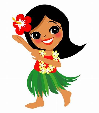 Hula Clip Dancer Clipart Hawaiian Dancers Hawaii