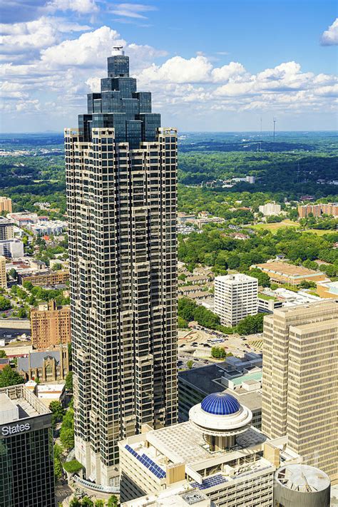 Downtown Atlanta Ga Aerial View Suntrust Plaza Photograph By The