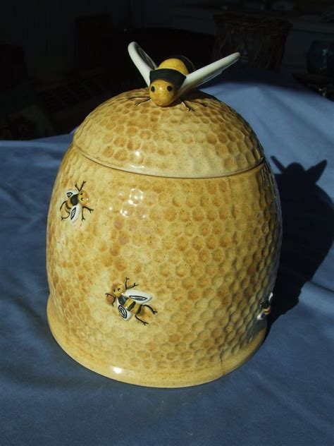 Carnival Glass Canisters Honey Pot Cookie Jars Vintage Bee Cookies