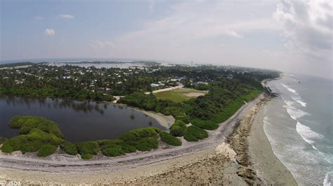 Aerial View Of Hithadhoo Addu City Maldives