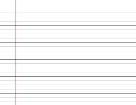 Wide Ruled Lined Paper On Letter Sized Paper In Landscape Orientation