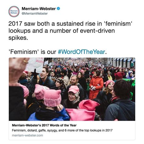 Feminism Is Merriam Websters Word Of The Year And That Should Make Every Woman And Man