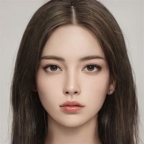 Digital Art Girl Digital Portrait Woman Face Girl Face Cute Makeup Makeup Looks Korean Eye