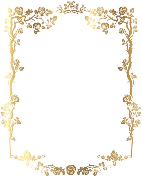 Gold Border Frame Transparent Clip Art Image Clip Art Borders Frame