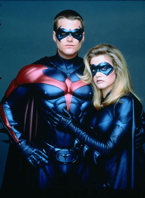 Chris Odonnell As Robin And Alicia Silverstone As Batgirl Batman And