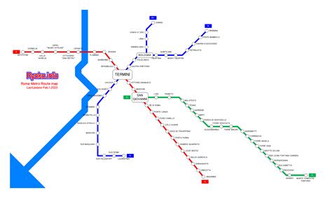 Rome Metro Route Map