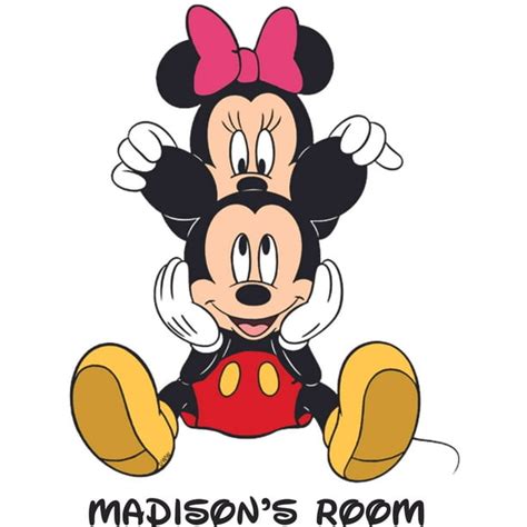 Minnie Mickey Mouse Love Cartoon Customized Wall Decal Custom Vinyl