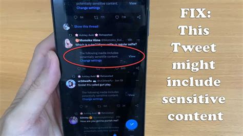 how to turn on off sensitive content on twitter youtube