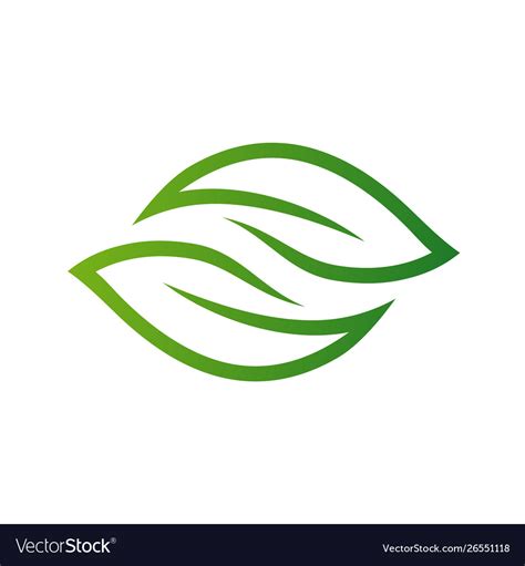 Green Leaf Logo Design Template Modern Royalty Free Vector