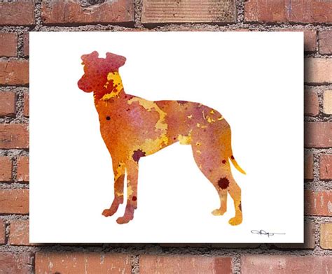 Manchester Terrier Art Print Abstract Watercolor Painting Etsy Uk
