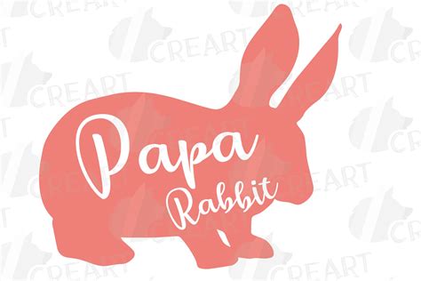 Rabbit family silhouettes, bunny silhouette svg cutting file