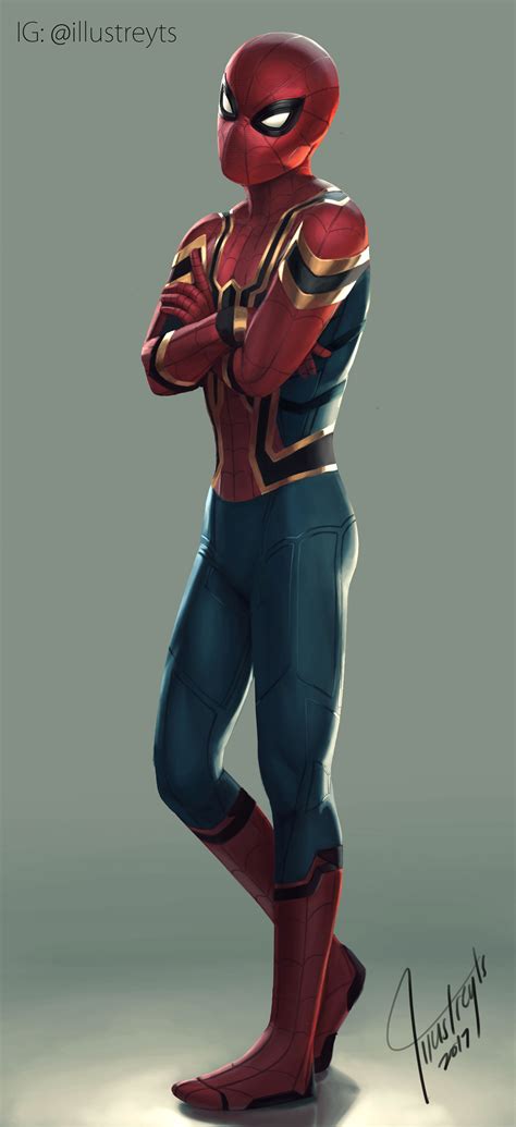 Mcu Iron Spider Suit Fan Art Marvel Spiderman Spiderman Iron Spider