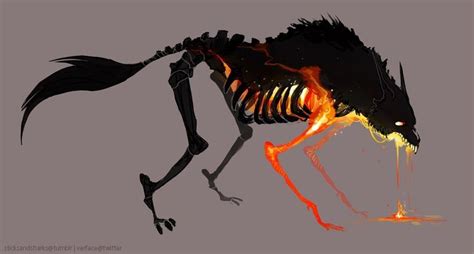 Hellhound Fantasy Creatures Art Mythical Creatures Art Creature