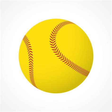 Easton softball 11 inch soft training ball yellow black & red synthetic cover. Softball Illustrations, Royalty-Free Vector Graphics ...