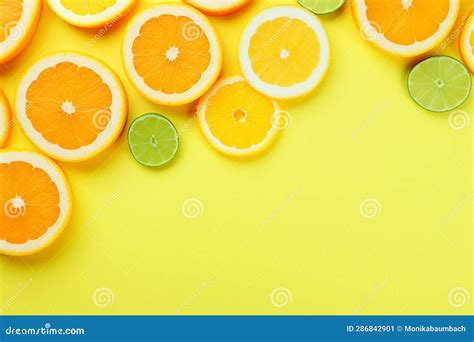 Orange Lemon And Lime Citrus Fruit Slices Stock Illustration