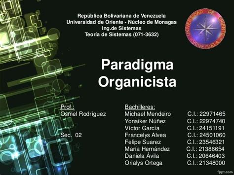 Diapositiva Del Paradigma Organicista