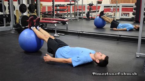 Hip Raises With Exercise Ball Youtube