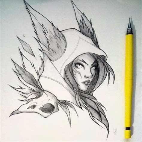 Best League Of Legends Drawing Sketch With Pencil Sketch Drawing Art