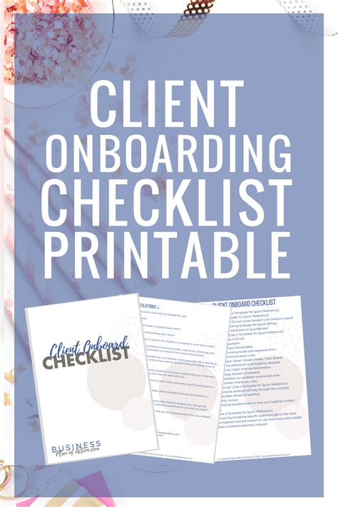 Client Onboarding Checklist Printable Yes You Have A New Client