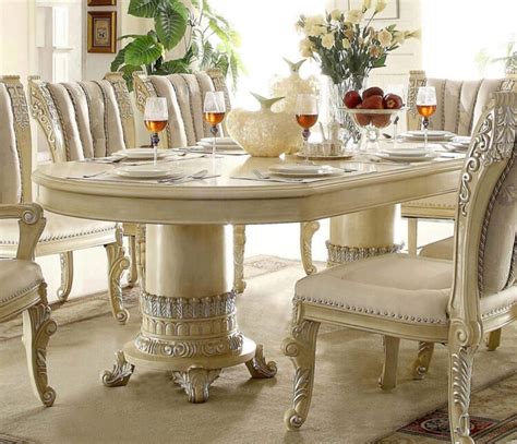 Antique Gold And Perfect Brown Dining Table Traditional Homey Design Hd