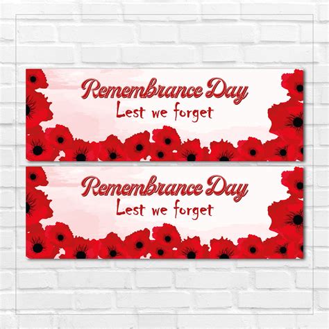 2 Remembrance Day Poppy Day Banners Design 2 Remembrance Sunday Ebay