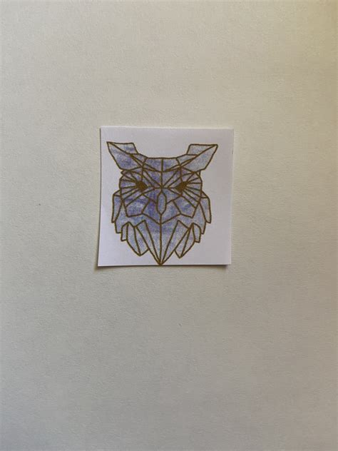 Geometric Owl Sticker Etsy