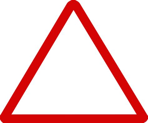 Thin Red Triangular Sign Clip Art At Vector Clip Art Online