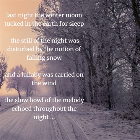 Poetrywintersnow Still Of The Night Winter Moon Lullabies
