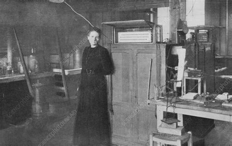 Marie Curie Polish Born French Physicist In Her Laboratory Stock