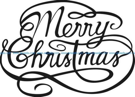 Merry Christmas File Cdr And Dxf Free Vector Download For Print Or