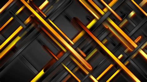 Orange And Black Glossy Stripes Abstract Geometric Motion Design