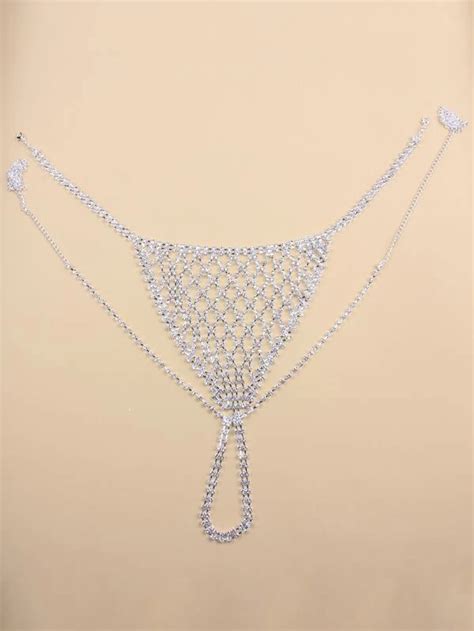 Rhinestone Decor Hollow Out Body Chain For Sale New Zealand New Collection Online Shein New