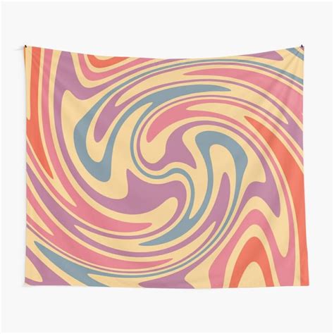70s Retro Swirl Color Abstract 3 Art Print Tapestry By Trajeado14