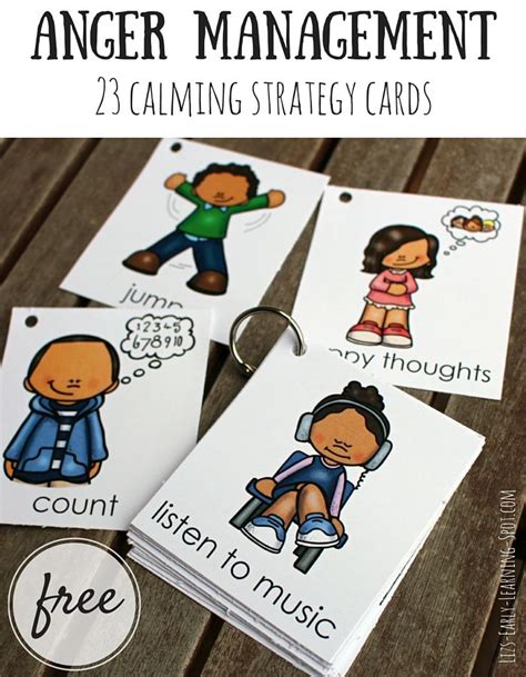 Anger Management 23 Free Calming Strategy Cards Calm