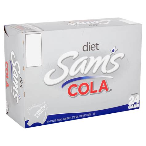 Sams Cola Diet Soda Pop 12 Fl Oz 24 Pack Cans