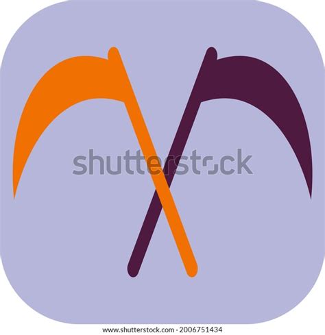 Two Scythes Illustration Vector On White Stock Vector Royalty Free