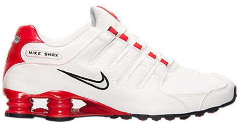 Pre Owned Nike Shox Nz White University Red In Whitemetallic Silver University Red Modesens