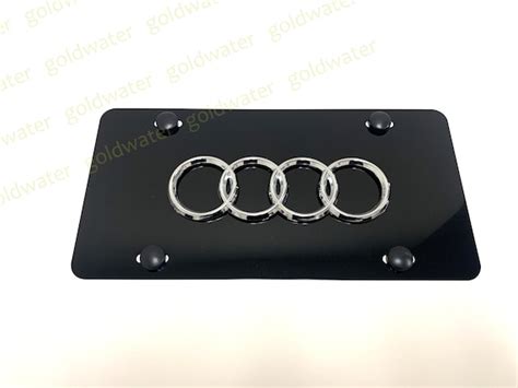 3d Audi 4 Ring Logo Emblem Badge Black Aluminum Metal Vanity Etsy