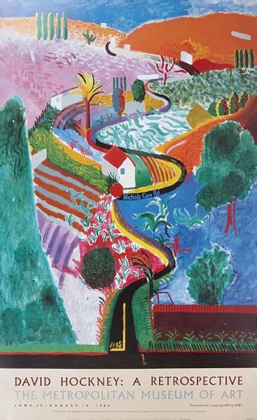 David Hockney Nichols Canyon Lithograph Poster